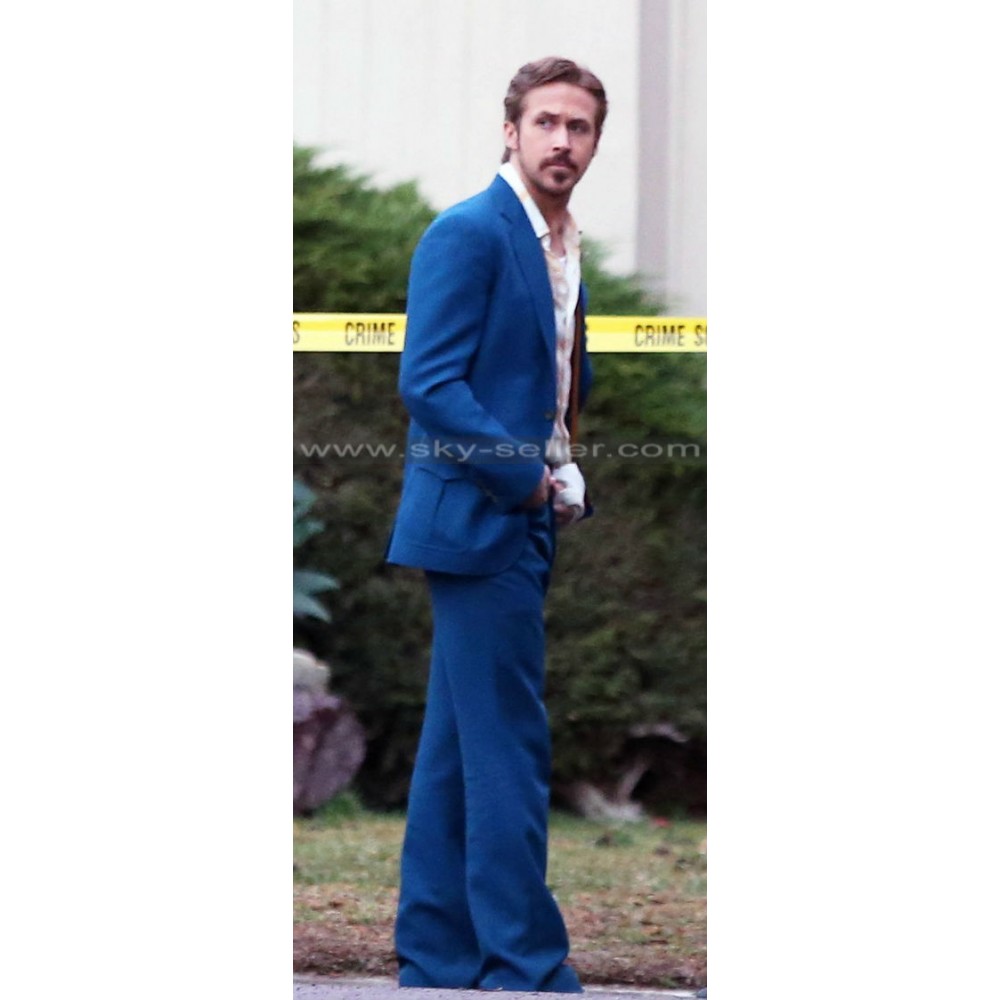 Ryan Gosling The Nice Guys Mid Blue Suit