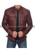 Men Motorcycle Racer Distressed Brown Leather Jacket