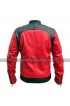 Mens Cafe Racer Quilted Retro Motorcycle Red Black Motorbike Leather Jacket