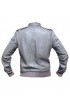 Designer Grey Bomber Cafe Racer Style Unisex Leather Jacket