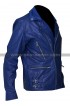 Jared Leto 30 Seconds to Mars Blue Leather Jacket