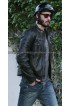 Keanu Reeves Black Motorcycle Leather Jacket