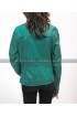 Womens Cafe Racer Sea Green Biker Turquoise Distressed Motorcycle Leather Jacket