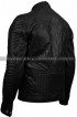 Double Zipper Pocket Men's Slimfit Quilted Biker Leather Jacket