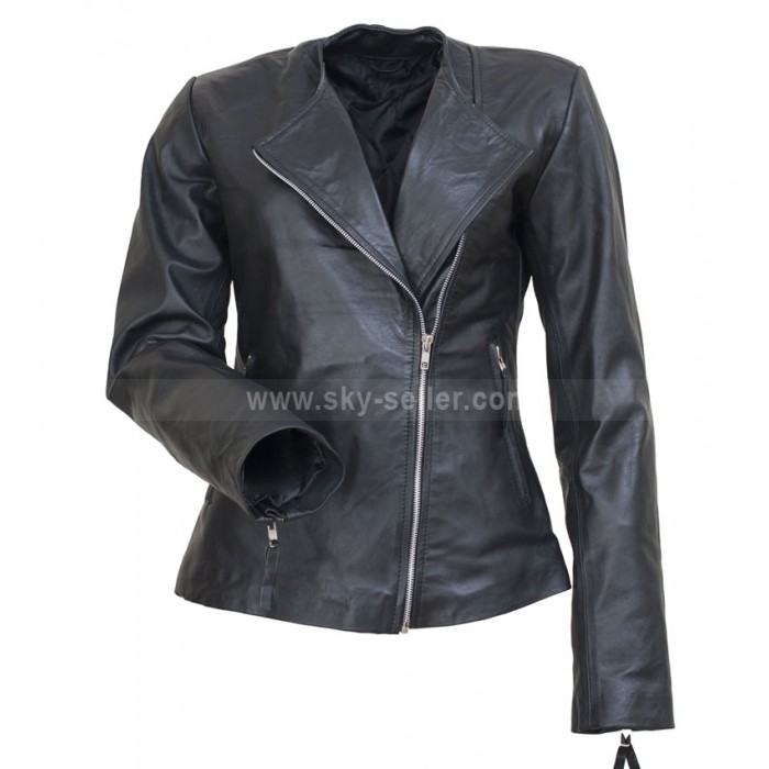 Michelle Pfeiffer Black Motorcycle Leather Jacket