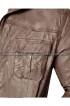 Men's Slimfit Double Layered Collar Leather Jacket