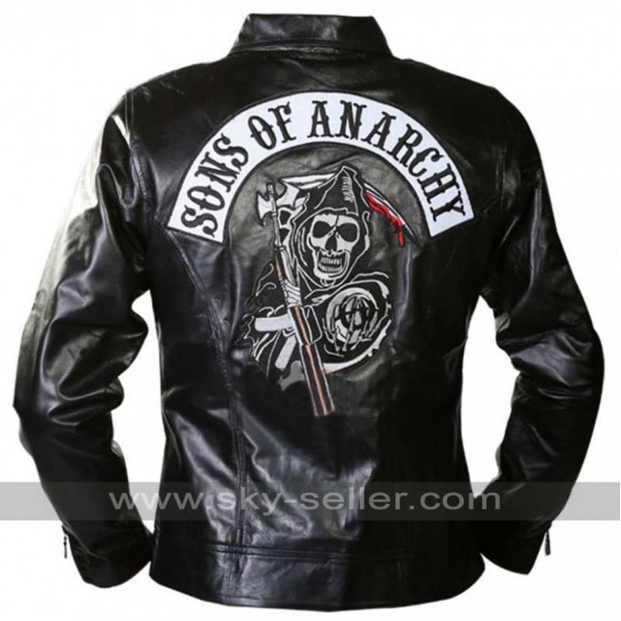 Sons of Anarchy Patch Black Leather Jacket