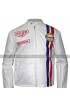 Steve McQueen Gulf Le Mans Biker Style Leather Jacket