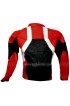 Red And Black Unisex Leather Motorcycle Jacket