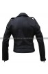 Kim Kardashian Black Leather Moto Jacket