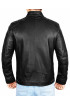 Mens Cafe Vintage Black Biker Racing Leather Jacket