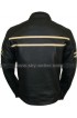 Mens Cafe Racer Retro Biker Vintage Cruiser Black Motorcycle Leather Jacket 