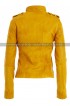 Women's Ralph Lauren Slimfit Yellow Leather Jacket