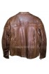 Cafe Racer Brown Motorcycle Leather Jacket