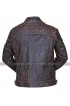 Cafe Racer Biker Diamond Classic Distressed Brown Motorbike Leather Jacket