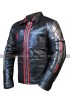 Alita: Battle Angel Keean Johnson Hugo Cafe Racer Distressed Biker Leather Jacket