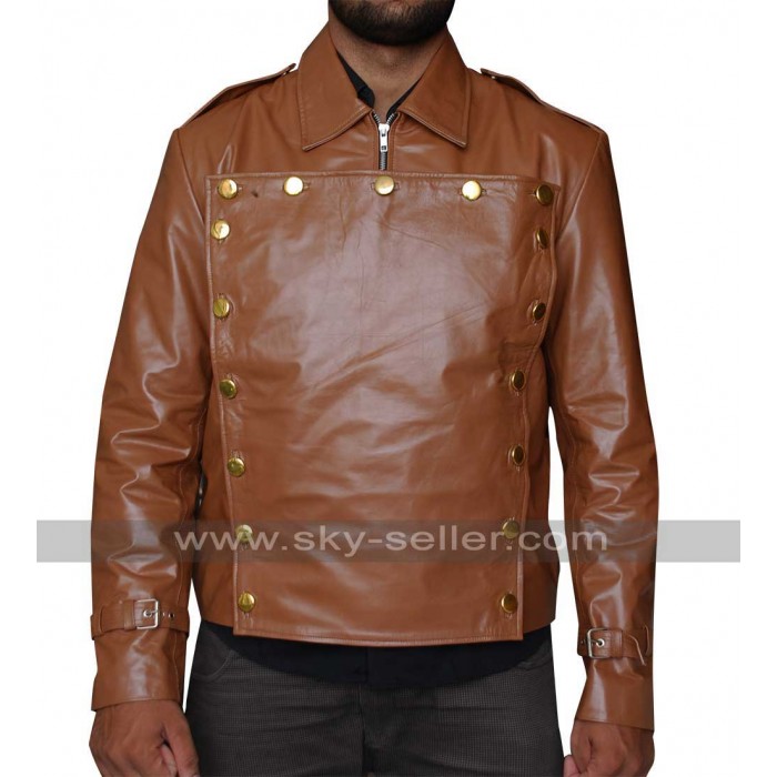 The Rocketeer Brown Motorcycle Leather Jacket For Sale