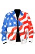 Vanilla Ice America Flag Bomber Leather Jacket