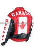 Men's Canadian Flag Bomber Leather Jacket