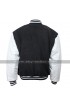 Mens New York NY Varsity Baseball Fashion Bomber Wool Leather Jacket