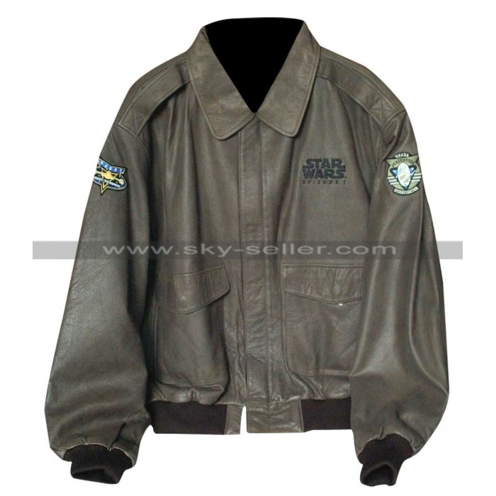 Vintage Star Wars Episode 1 Bomber Leather Jacket
