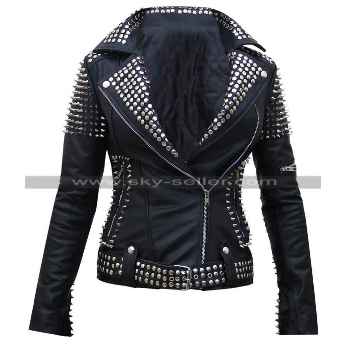 Britney Spears Till the World Ends Spiked Leather Jacket