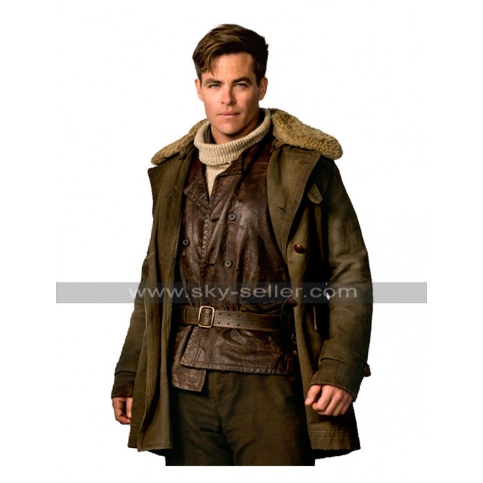 Chris Pine Steve Trevor Wonder Woman Fur Coat 