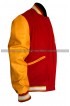 Michael Jackson M logo Letterman Red & Yellow Varsity Bomber Jacket