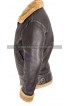 Tom Hardy Dunkirk Farrier Brown Shearling Leather Jacket