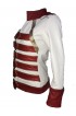 Womens Freddie Mercury Wembley Queen Tribute Belted Red White Leather Jacket