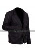 David Tennant Good Omens Crowley Black Jacket Wool Pea Coat For Men