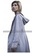 Womens Jodie Whittaker 13 Doctor Who Grey Cotton Hooded Trench Coat