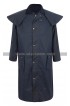 Deluxe Stockman Portmann Long Cape Hoodie Jacket Wax Cotton Trench Coat