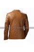 Mens Leather Blazer Formal Brown Leather Coat Tuxedo Jacket for Boys