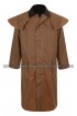 Deluxe Stockman Portmann Long Cape Hoodie Jacket Wax Cotton Trench Coat