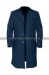 Thomas Shelby Peaky Blinders Cillian Murphy Blue / Black Wool Trench Coat