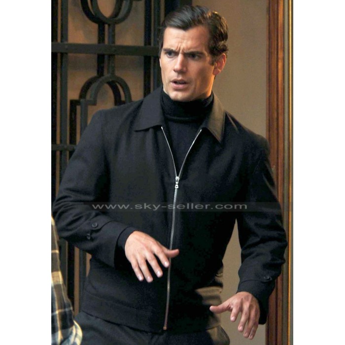 Man from Uncle Henry Cavill (Napoleon Solo) Black Jacket