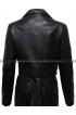 Women's Black Quilted Puffed Biker Leather Jacket