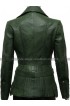 Classic Green Womens Biker Style Leather Jacket