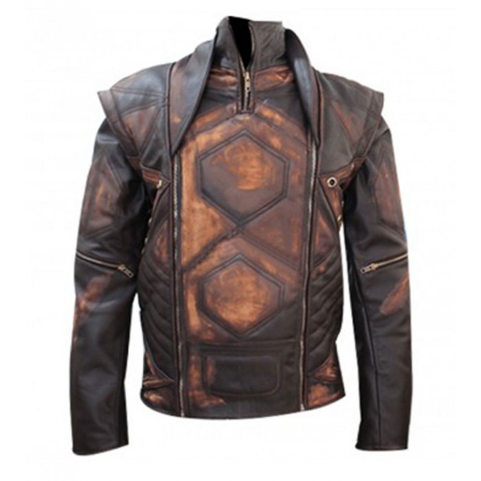 Distressed Copper Aniline Vintage Brown Classic Jacket