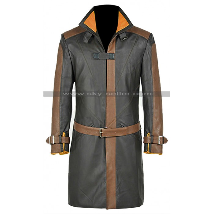 Watch Dogs 2 Aiden Pearce Leather Costume Coat