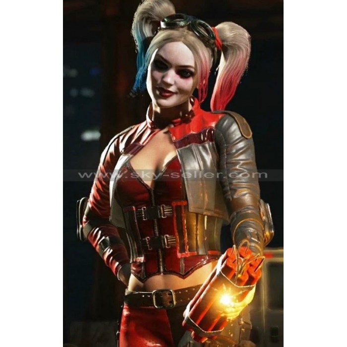 Harley Quinn Injustice 2 Cosplay Leather Costume
