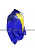 Shazam Captain Marvel Costume Blue Biker Leather Jacket