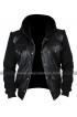 Method Man Keanu Cheddar Black Leather Hoodie Jacket