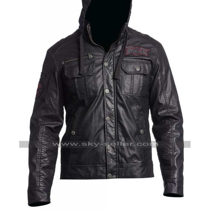 Men's Dark Battle Slim Fit Biker Leather Jacket