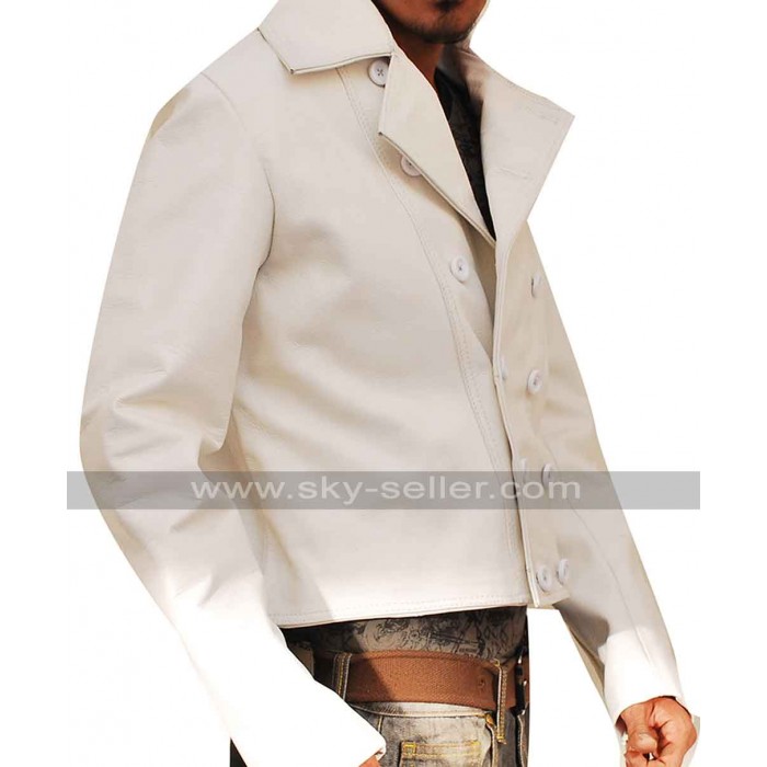 Charlie Prince 310 to Yuma Ben Foster White Leather Jacket