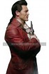Gaston (Luke Evans) Beauty And The Beast Red Leather Coat
