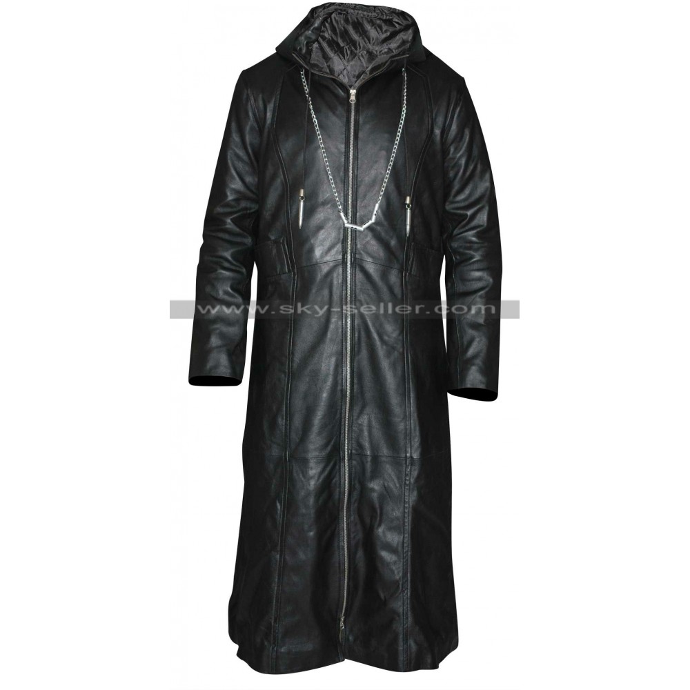 Kingdom Hearts Organization 13 Enigma Leather Hoodie Coat