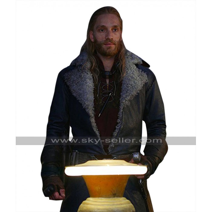 Mortal Engines Leifur Sigurdarson (Nils Lindstrom) Fur Collar Leather Coat