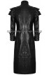 Dieselpunk Black Goth Slimfit Long Trench Leather Coat
